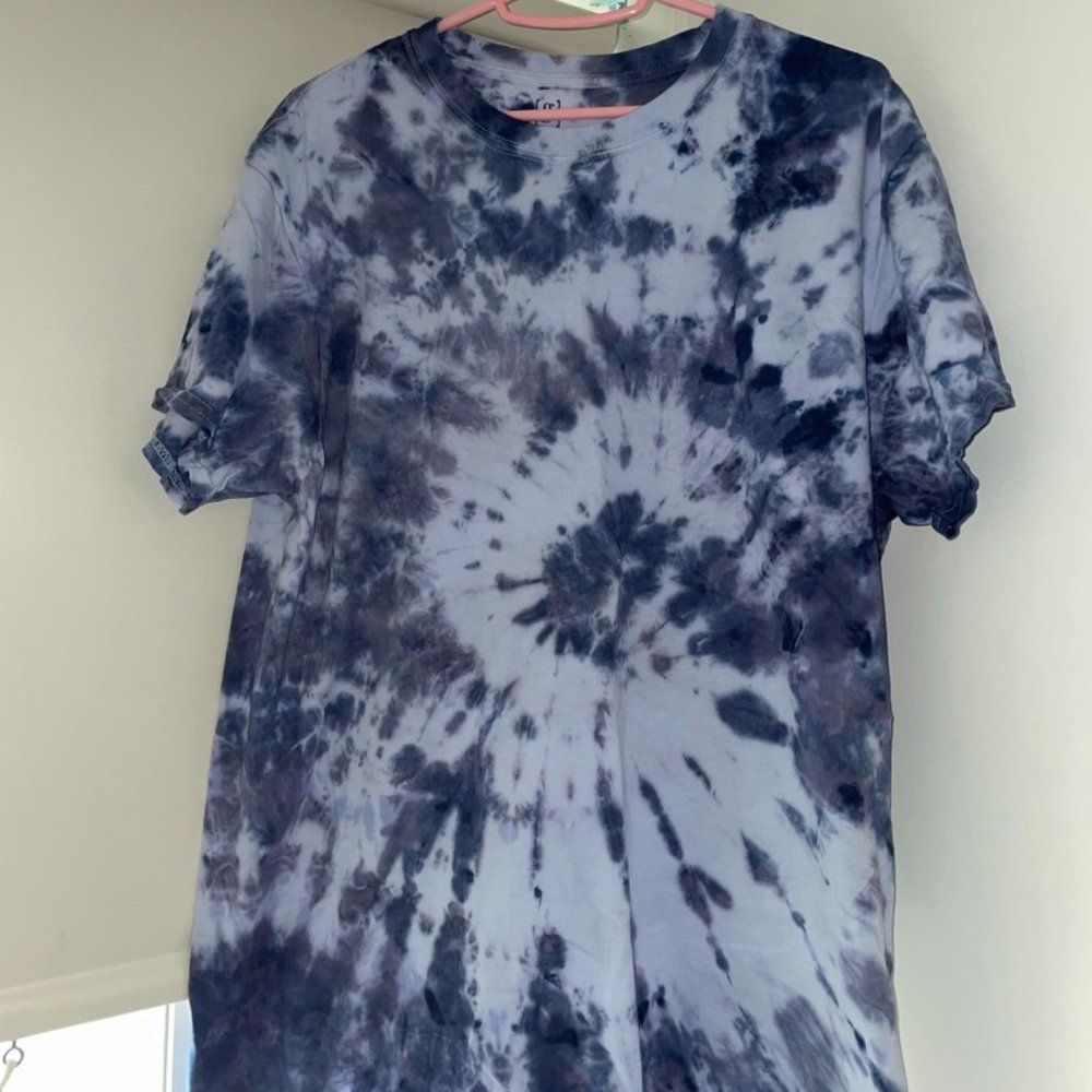 Tie Dye Tee Shirt: Navy Swirl